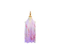 Vellin Women's Colourful Floral Print Chiffon Lightweight Scarf in Lilac