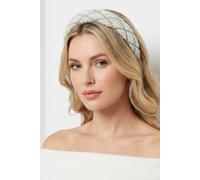 Vellin Women's Crisscross Pearl & Crystal Embellished Headband in White