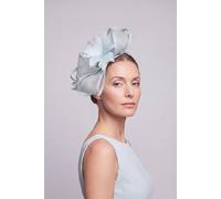 Vellin Women's Curly Sinamay Fascinator with Feather Flower in Baby Blue Vellin Baby Blue One Size