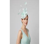 Vellin Women's Delicate Feather Stem Sinamay Fascinator in Baby Blue