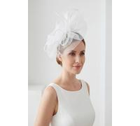 Vellin Women's Elegant Feather Fascinator in White Vellin White One Size