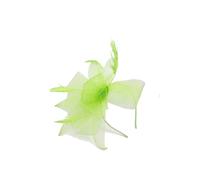 Vellin Women's Elegant Mesh Bow Fascinator with Feather Detail in Light Green