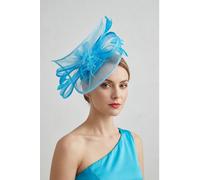 Vellin Women's Elegant Mesh Loop Fascinator Headpiece in Blue Vellin Blue One Size