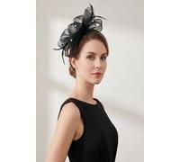 Vellin Women's Embellished Diamond Mesh Bow Fascinator in Black