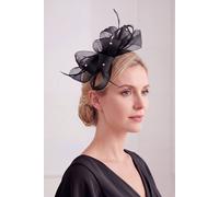 Vellin Women's Embellished Diamond Mesh Bow Fascinator in Black Vellin Black One Size