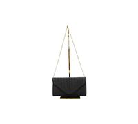Vellin Women's Embellished Envelope Clutch Bag with Gold Chain Strap in Black Vellin Black One Size