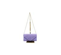 Vellin Women's Embellished Envelope Clutch Bag with Gold Chain Strap in Lilac