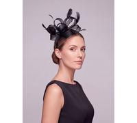 Vellin Women's Feather Loop Fascinator for Wedding & Race Day Occasion Hat in Black Vellin Black One Size