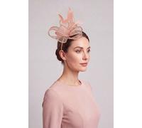 Vellin Women's Feather Loop Sinamay Fascinator Headband in Pink Vellin Pink One Size