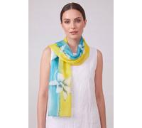 Vellin Women's Floral Colour-Block Chiffon Scarf