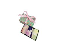 Vellin Women's Gift Box of 3 Pairs Bamboo Socks - Colourful Squares Print