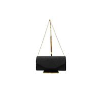 Vellin Women's Glitter Envelope Clutch Bag with Gold /Silver Chain Strap in Black Vellin Black One Size