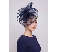 Vellin Women's Large Mesh Bow Fascinator in Navy Vellin Navy One Size