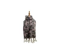 Vellin Women's Leopard Pattern Soft Touch Scarf with Twisted Fringe in Pink
