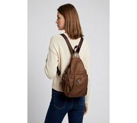 Vellin Women's Lightweight Nylon Mini Backpack with Multiple Pockets in Brown