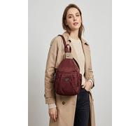 Vellin Women's Lightweight Nylon Mini Backpack with Multiple Pockets in Maroon