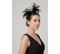 Vellin Women's Loop Bow Feather Fascinator Headband Wedding & Race Day in Black Vellin Black One Size