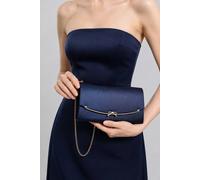 Vellin Women's Luxury Chic Bow Front Evening Bag for Weddings & Proms in Navy Vellin Navy One Size