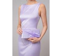Vellin Women's Luxury Satin Twist Knot Evening Clutch Bag with Detachable Chain in Lilac Vellin Lilac One Size