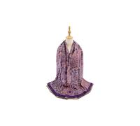 Vellin Women's Mandala Pattern Reversible Scarf - Soft Touch, Decorative Fringe in Purple