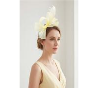 Vellin Women's Modern Mesh Bow Fascinator Headband in Cream
