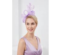 Vellin Women's Modern Mesh Bow Fascinator Headband in Lilac