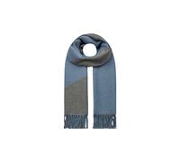 Vellin Women's Modern Woven Scarf with Subtle Shimmer & Fringe in Blue