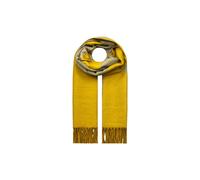 Vellin Women's Modern Woven Scarf with Subtle Shimmer & Fringe in Yellow