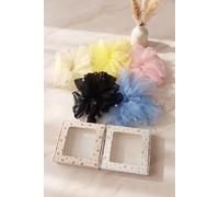 Vellin Women's Oversized Pearl Organza Hair Scrunchie 5 Pics Set With Box