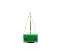 Vellin Women's Patent Envelope Clutch Bag with Gold /Sliver Chain Strap in Green