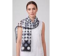 Vellin Women's Polka Dot Chiffon Scarf in Black