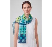 Vellin Women's Polka Dot Chiffon Scarf in Blue