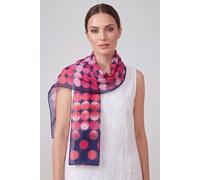 Vellin Women's Polka Dot Chiffon Scarf in Fuchsia