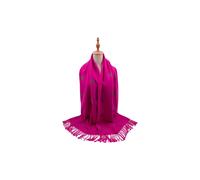 Vellin Women's Reversible Bee Print Wool Mix Scarf in Fuchsia