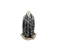 Vellin Women's Reversible Feather-Pattern Jacquard Scarf with Soft Drape in Grey Vellin Grey One Size