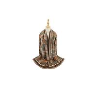 Vellin Women's Reversible Leaves Pattern Scarf in Brown Vellin Brown One Size