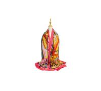 Vellin Women's Soft Colourful Vibrant Textured Print Scarf in Coral