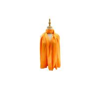 Vellin Women's Soft Plain Coloured Silky Mix Scarf in Orange