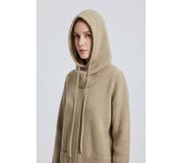 Vellin Women's Soft Plain Knitted Balaclava Hood-2-in-1 Hat & Scarf in Beige