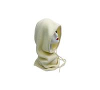 Vellin Women's Soft Plain Knitted Balaclava Hood-2-in-1 Hat & Scarf in Cream Vellin Cream One Size