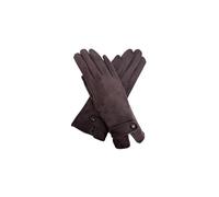 Vellin Women's Soft-Touch Button-Detail Gloves in Brown