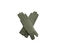 Vellin Women's Soft-Touch Button-Detail Gloves in Green