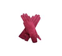 Vellin Women's Soft-Touch Button-Detail Gloves in Maroon