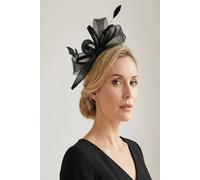 Vellin Women's Structured Mesh Bow Fascinator Headband in Black