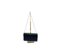 Vellin Women's Textured Envelope Clutch Bag with Gold Chain Strap in Black Vellin Black One Size