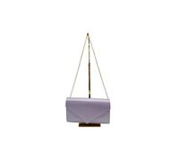 Vellin Women's Textured Envelope Clutch Bag with Gold Chain Strap in Lilac