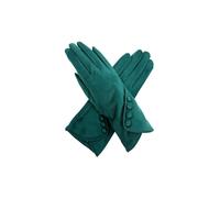Vellin Women's Touchscreen Soft-Touch Gloves with Vintage Button Cuff in Green Vellin Green One Size