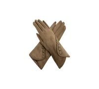 Vellin Women's Touchscreen Soft-Touch Gloves with Vintage Button Cuff in Khaki Vellin Khaki One Size
