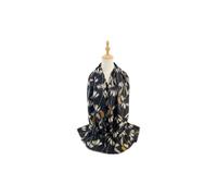 Vellin Women's Vintage Floral Print Lightweight Scarf in Black