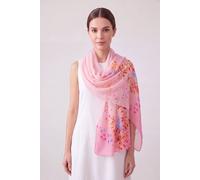 Vellin Women's Watercolour Bright Floral Lightweight Scarf in Pink Vellin Pink One Size